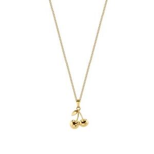 [ARE YOU AM I] cerise (cherry) charm necklace in gold